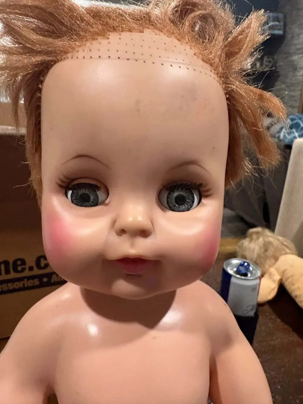 Lot of 3 Vintage Baby Dolls Cat 80's Curl ME Hair Peeing Movable  Eyes